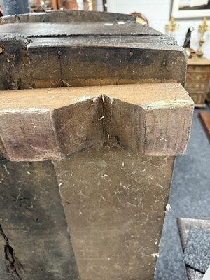 Lot 1754 - A RARE 16TH CENTURY OAK GOTHIC CHEST