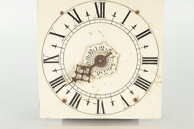 Lot 1530 - S. WILMSHURST, BURWASH. A LATE 18TH CENTURY 5 1/2” DIAL 30-HOUR HOODED WALL CLOCK MOVEMENT