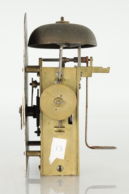 Lot 1530 - S. WILMSHURST, BURWASH. A LATE 18TH CENTURY 5 1/2” DIAL 30-HOUR HOODED WALL CLOCK MOVEMENT