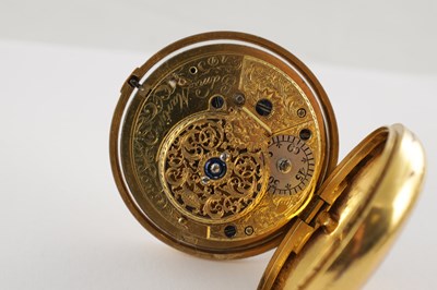 Lot 1277 - EDWARD MARTIN, LONDON. A GEORGE III GILT PAIR CASED VERGE POCKET WATCH