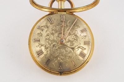 Lot 1277 - EDWARD MARTIN, LONDON. A GEORGE III GILT PAIR CASED VERGE POCKET WATCH