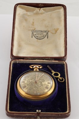Lot 1277 - EDWARD MARTIN, LONDON. A GEORGE III GILT PAIR CASED VERGE POCKET WATCH