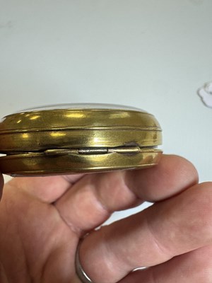 Lot 1277 - EDWARD MARTIN, LONDON. A GEORGE III GILT PAIR CASED VERGE POCKET WATCH