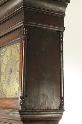 Lot 1116 - G. PAYNE, LUDLOW. AN EARLY 18TH CENTURY OAK SINGLE HANDED 30HR 10" LONGCASE CLOCK