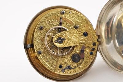 Lot 1302 - JASON WARD, EVANS EVANS, LIVERPOOL. A LARGE SILVER PAIR CASED POCKET WATCH