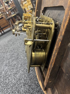 Lot 1324 - JOSEPH PENNINGTON, LIVERPOOL. A 19TH CENTURY TRIPLE FUSEE DROP DIAL WALL CLOCK