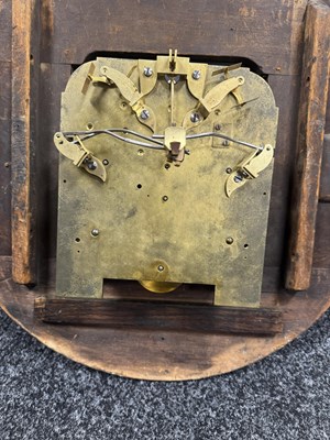 Lot 1324 - JOSEPH PENNINGTON, LIVERPOOL. A 19TH CENTURY TRIPLE FUSEE DROP DIAL WALL CLOCK