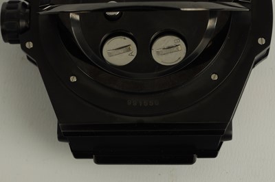 Lot 976 - A BLACK STEEL HUBLOT BIG BANG FERRARI DESK CLOCK