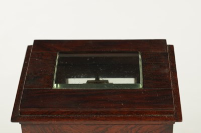 Lot 966 - ROWELL, OXFORD. A SMALL MID-19TH CENTURY ROSEWOOD FUSEE LIBRARY CLOCK