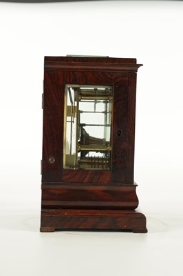 Lot 966 - ROWELL, OXFORD. A SMALL MID-19TH CENTURY ROSEWOOD FUSEE LIBRARY CLOCK
