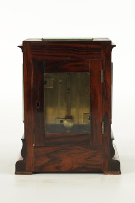 Lot 966 - ROWELL, OXFORD. A SMALL MID-19TH CENTURY ROSEWOOD FUSEE LIBRARY CLOCK