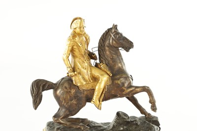 Lot 956 - A SMALL EARLY 19TH CENTURY FRENCH ORMOLU AND BRONZE FIGURAL MANTEL CLOCK