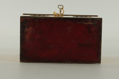 Lot 543 - A 19TH CENTURY GILT BRASS STATIONARY BOX WITH DECORATIVE MAMMOTH TOOTH INLAYS