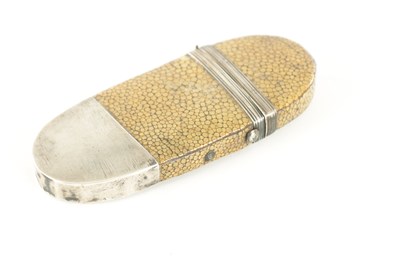 Lot 654 - A GEORGIAN SHAGREEN CASE AND SPECTACLES