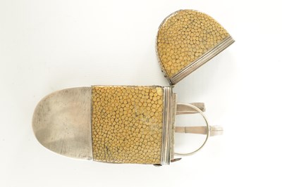 Lot 654 - A GEORGIAN SHAGREEN CASE AND SPECTACLES