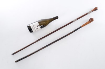 Lot 816 - TWO 19TH CENTURY HARDWOOD WALKING CANES