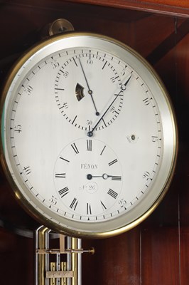 Lot 1091 - A RARE OBSERVATORY WALL MOUNTED REGULATOR CLOCK BY AUGUSTE FENON.(1843-1913)