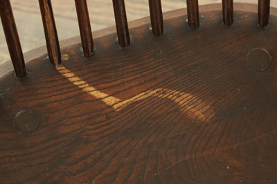 Lot 1345 - A GOOD 18TH CENTURY ASH AND ELM WELSH STICKBACK CHAIR