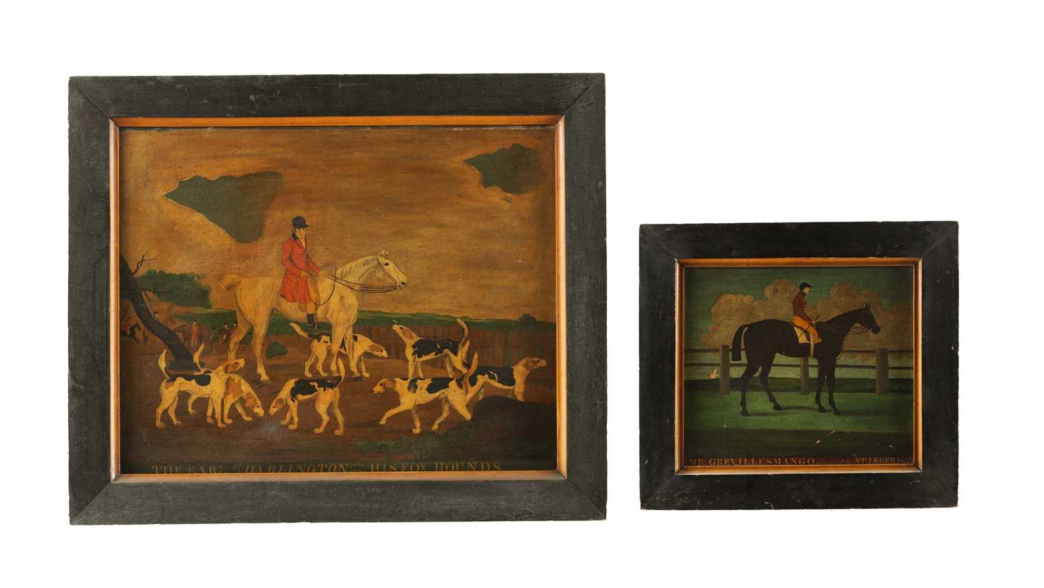 Lot 694 - PAUL THOMPSON, PENRUDDOCK (CUMBRIA). TWO 19TH CENTURY NAIVE OILS ON WOODEN PANELS