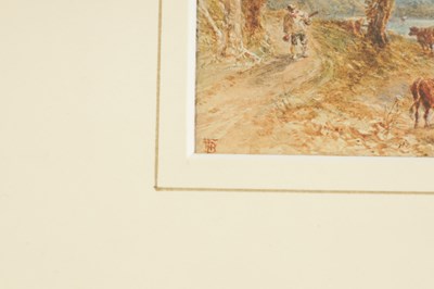 Lot 645 - MYLES BIRKET FOSTER RWS (BRITISH 1825 - 1899) A 19TH CENTURY WATERCOLOUR