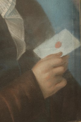 Lot 638 - AN 18TH CENTURY PASTEL PORTRAIT OF A GENTLEMAN