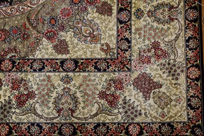 Lot 1474 - AN IRANIAN SILK-ON-SILK CARPET