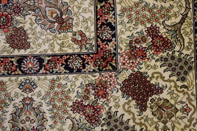 Lot 1474 - AN IRANIAN SILK-ON-SILK CARPET