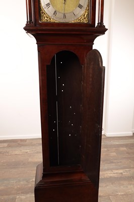 Lot 1320 - HINDLEY (HENRY) YORK A GEORGE II CUBAN MAHOGANY 8-DAY LONGCASE CLOCK