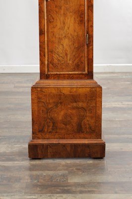 Lot 1332 - WILLIAM WILSON, LONDON. A LATE 17TH CENTURY BURR WALNUT LONGCASE CLOCK