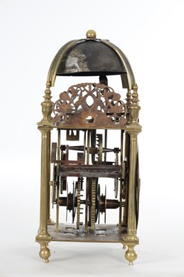 Lot 1317 - ROBBART PAGE A 17TH CENTURY ENGLISH LANTERN CLOCK WITH BALANCE WHEEL VERGE ESCAPEMENT