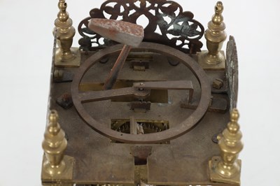 Lot 1317 - ROBBART PAGE A 17TH CENTURY ENGLISH LANTERN CLOCK WITH BALANCE WHEEL VERGE ESCAPEMENT