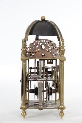 Lot 1317 - ROBBART PAGE A 17TH CENTURY ENGLISH LANTERN CLOCK WITH BALANCE WHEEL VERGE ESCAPEMENT