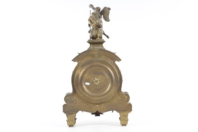 Lot 1306 - DENIERE A PARIS. A 19TH CENTURY FRENCH ORMOLU MANTEL CLOCK WITH MOONPHASE