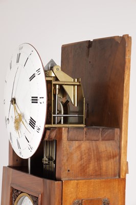 Lot 1280 - RICHARD A. VEVAY (1772-1847) AN IMPRESSIVE SWISS FIGURED WALNUT REGULATOR LONGCASE CLOCK