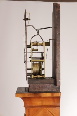 Lot 1250 - JOHAN MICHAEL DERMER, OCHSENHAUSEN AN 18TH CENTURY GERMAN WALNUT YEAR-GOING REGULATOR LONGCASE CLOCK