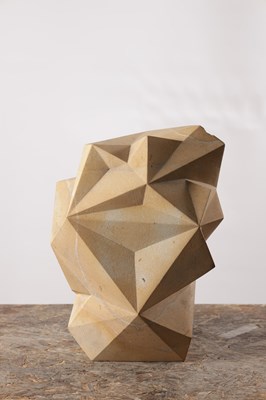 Lot 986 - RICHARD PERRY MRSS A CARVED COP CRAG STONE SCULPTURE STAR STONE 2012
