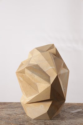Lot 986 - RICHARD PERRY MRSS A CARVED COP CRAG STONE SCULPTURE STAR STONE 2012