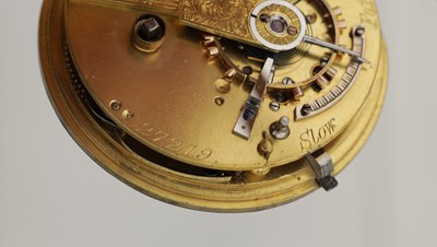 Lot THOMAS ADAMS, SHEFFIELD. AN 18CT YELLOW GOLD OPEN FACED POCKET WATCH