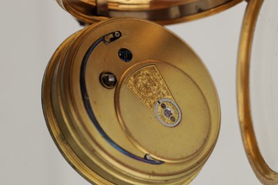 Lot THOMAS ADAMS, SHEFFIELD. AN 18CT YELLOW GOLD OPEN FACED POCKET WATCH