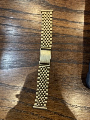 Lot 355 - A COLLECTION OF 9CT GOLD WATCH BRACELETS AND A CHAIN