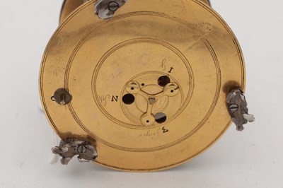 Lot 1243 - AN EARLY 17TH CENTURY SILVER AND GILT PENDULE A CERCLES TOURNANTS CLOCK WITH FIGURAL FINIAL