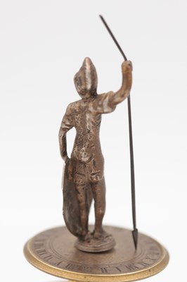 Lot 1243 - AN EARLY 17TH CENTURY SILVER AND GILT PENDULE A CERCLES TOURNANTS CLOCK WITH FIGURAL FINIAL