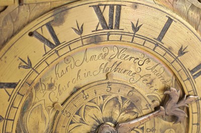 Lot 1341 - RICHARD ANES A RARE 17TH CENTURY BRASS LANTERN CLOCK