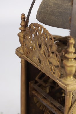 Lot 1341 - RICHARD ANES A RARE 17TH CENTURY BRASS LANTERN CLOCK