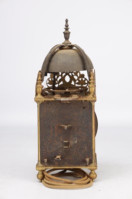 Lot 1341 - RICHARD ANES A RARE 17TH CENTURY BRASS LANTERN CLOCK
