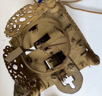 Lot 1341 - RICHARD AMES. A RARE 17TH CENTURY BRASS LANTERN CLOCK