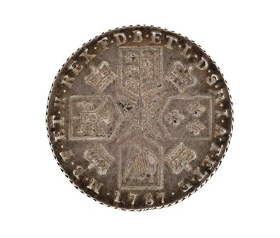 Lot A 1787 GEORGE III SILVER SHILLING