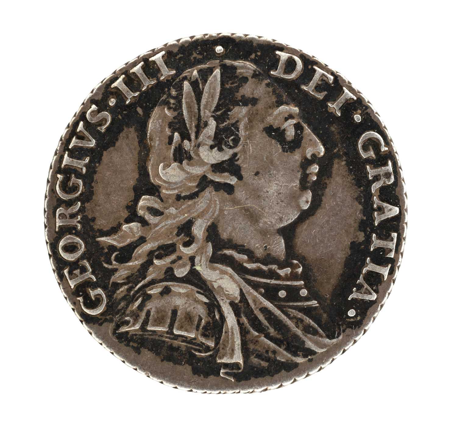 239 - A 1787 GEORGE III SILVER SHILLING