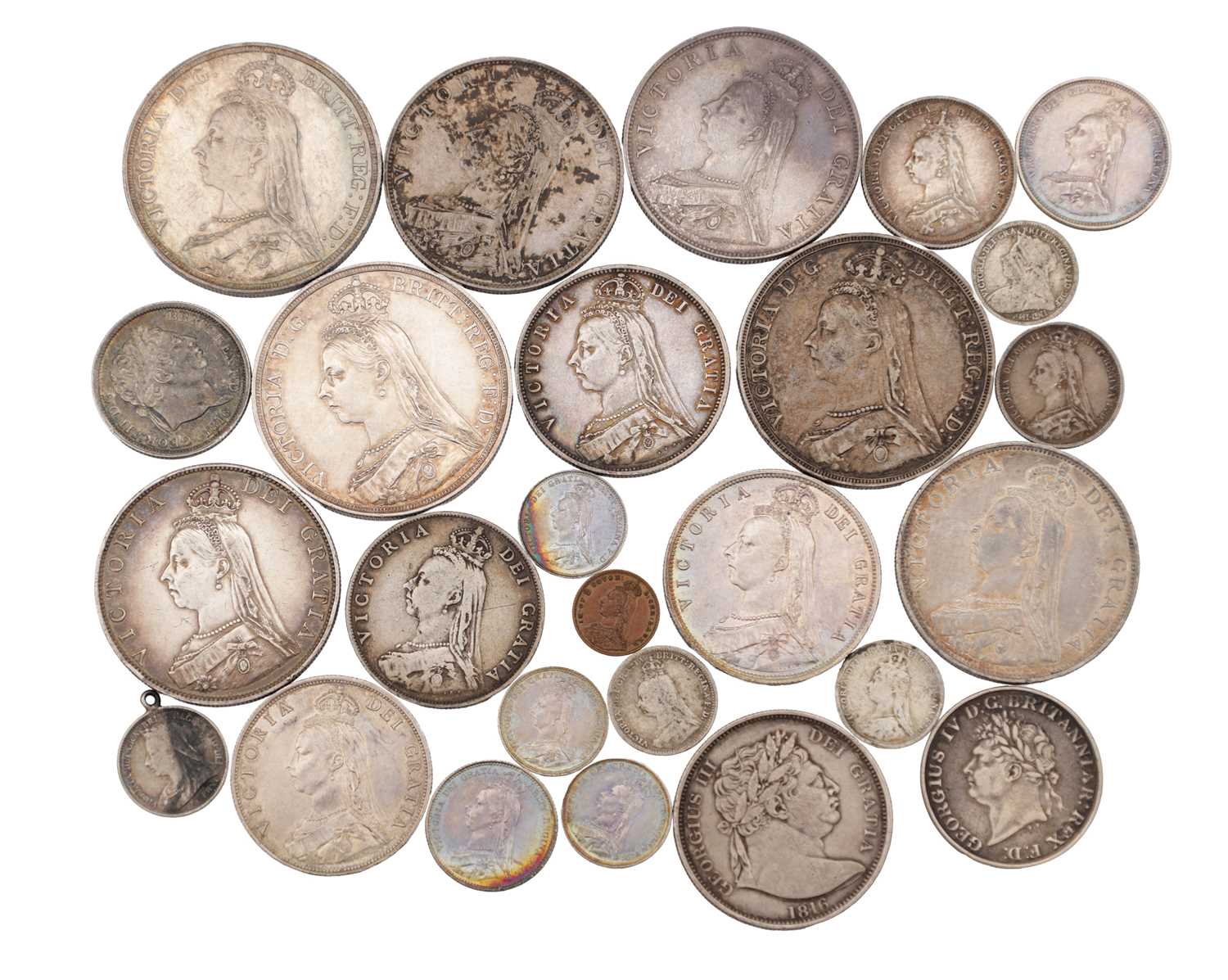 Lot A COLLECTION OF QUEEN VICTORIA SILVER COINS