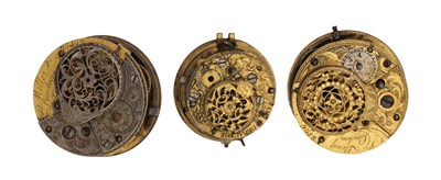 Lot 482 - A COLLECTION OF THREE ENGLISH VERGE POCKET WATCH MOVEMENTS